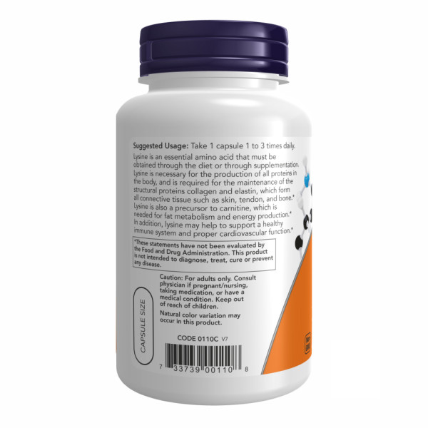 Лізин 500 мг - 100 капсул     Lysine 500mg - 100 vcaps