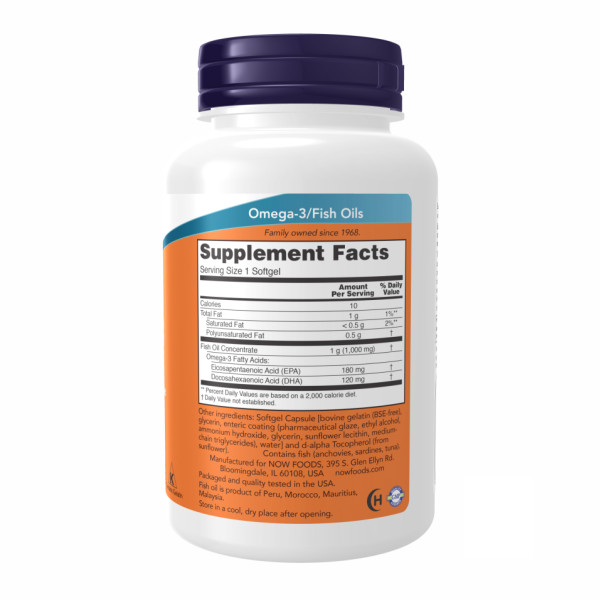 Омега-3 кишковорозчинні - 180 капсул                  Omega-3 Enteric - 180 sgels