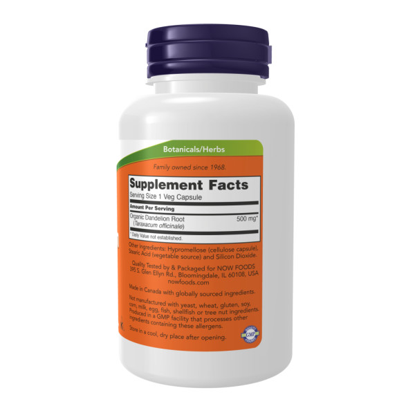 Корінь кульбаби 500 мг - 100 капсул     Dandelion Root 500 mg - 100 vcaps
