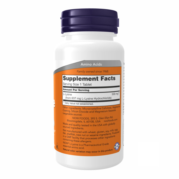 Лізин 500 мг - 100 таблеток  LYSINE 500mg - 100 tabs