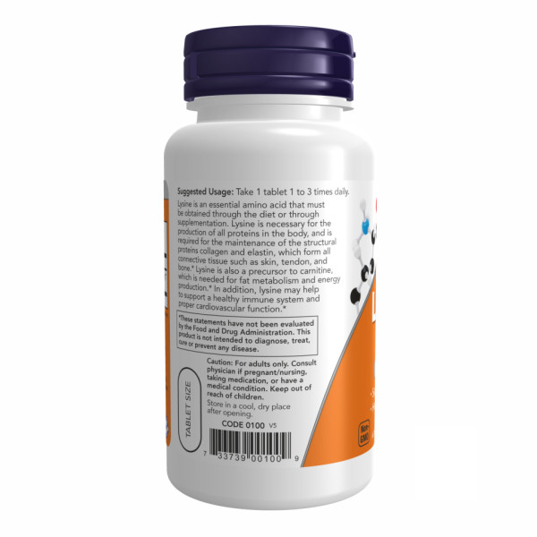 Лізин 500 мг - 100 таблеток  LYSINE 500mg - 100 tabs