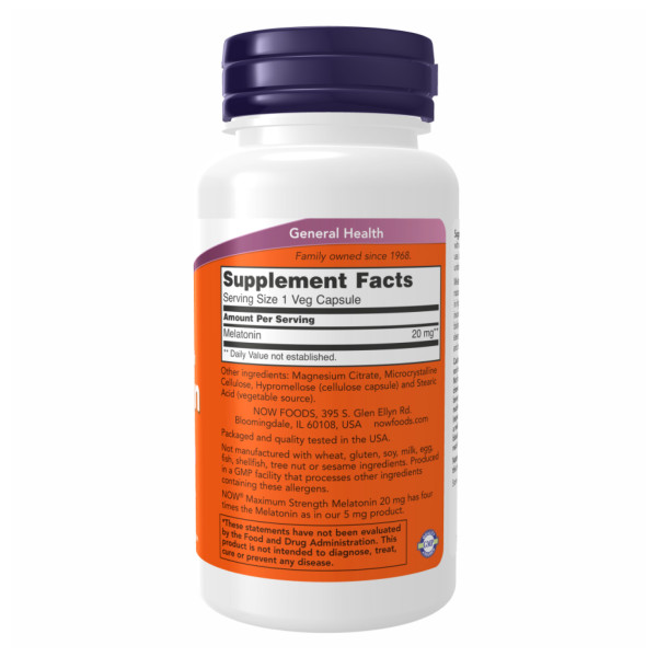 Мелатонін 20 мг - 90 капсул                                 Melatonin 20mg - 90 vcaps