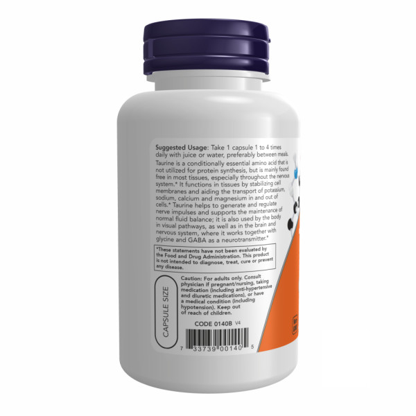 Таурин 500 мг - 100 капсул   TAURINE 500mg - 100 caps
