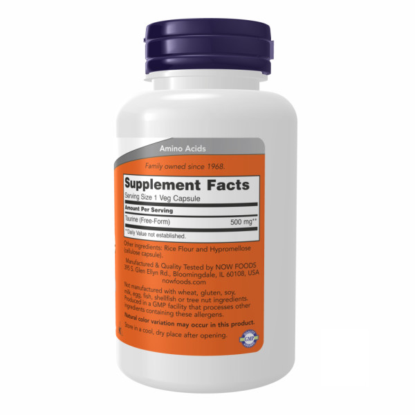Таурин 500 мг - 100 капсул   TAURINE 500mg - 100 caps