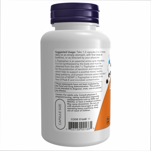 L-триптофан 500 мг - 120 капсул                                  L-Tryptophan 500mg - 120 vcaps