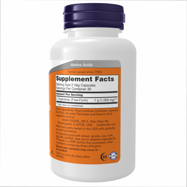 L-триптофан 500 мг - 120 капсул                                  L-Tryptophan 500mg - 120 vcaps