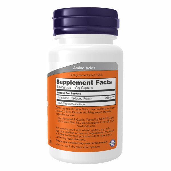 Глутатіон 250 мг - 60 вегетаріанських капсул      Glutathione 250mg - 60 vcaps
