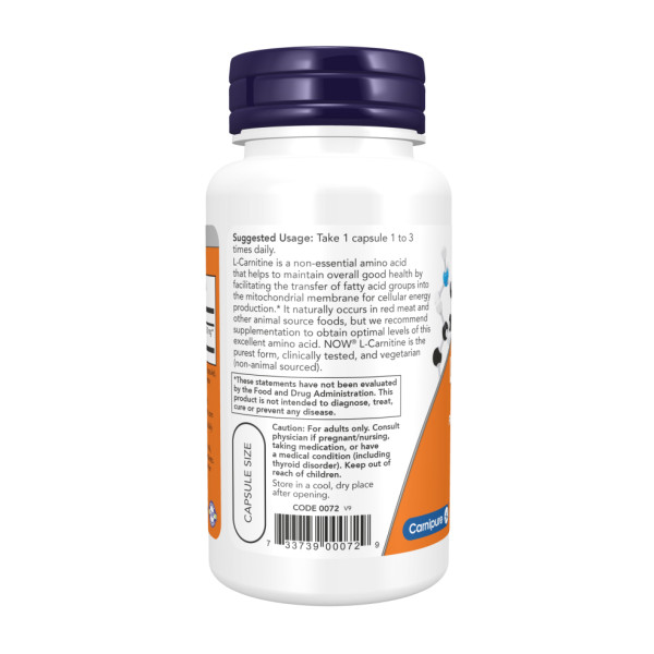   L-карнітин 500 мг - 180 капсул                                         L-Carnitine 500mg - 180 caps