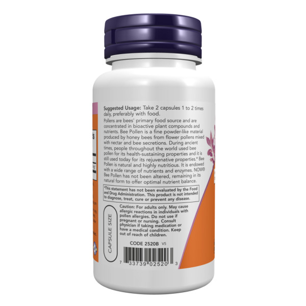 Бджолиний пилок 500 мг - 100 капсул     Bee Pollen 500mg - 100 caps