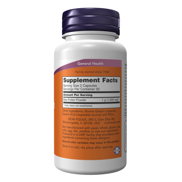 Бджолиний пилок 500 мг - 100 капсул     Bee Pollen 500mg - 100 caps