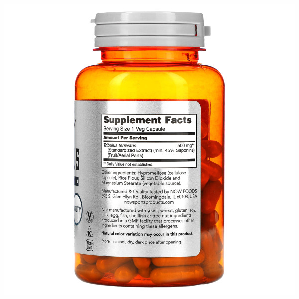   Трибулус 500 мг 45% - 100 вегетаріанських капсул     Tribulus 500mg 45% - 100 vcaps