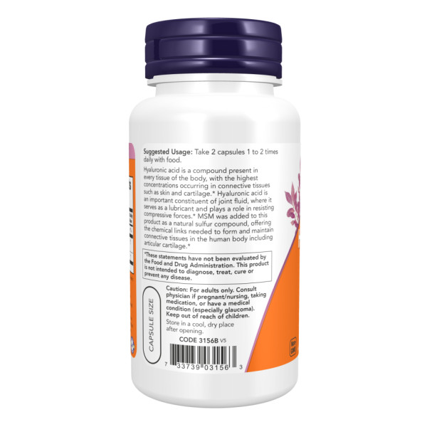      Гіалуронова кислота 50 мг + MCM - 120 капсул     Hyaluronic Acid 50mg+MCM - 120 vcaps