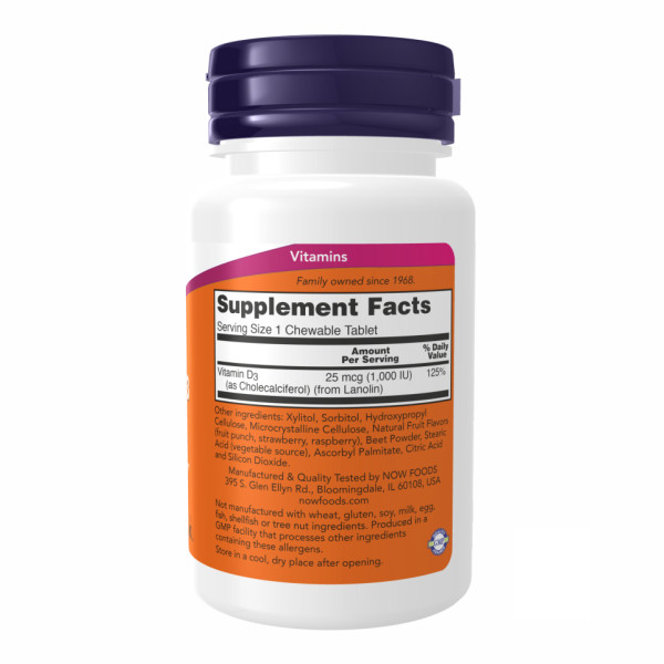 Вітамін  D-3 1000 МО жувальний фруктовий - 180 лоц     VIT D-3 1000 IU Chewable Fruity - 180 loz