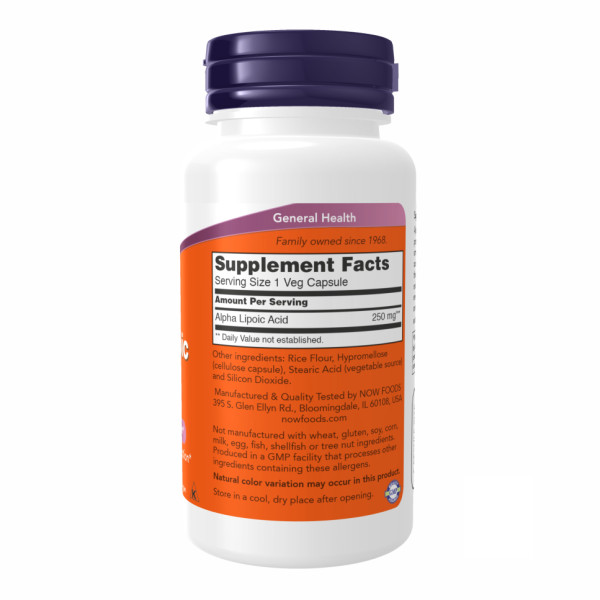 Альфа-ліпоєва кислота 250 мг - 60 капсул        Alpha Lipoic Acid 250 mg - 60 vcaps