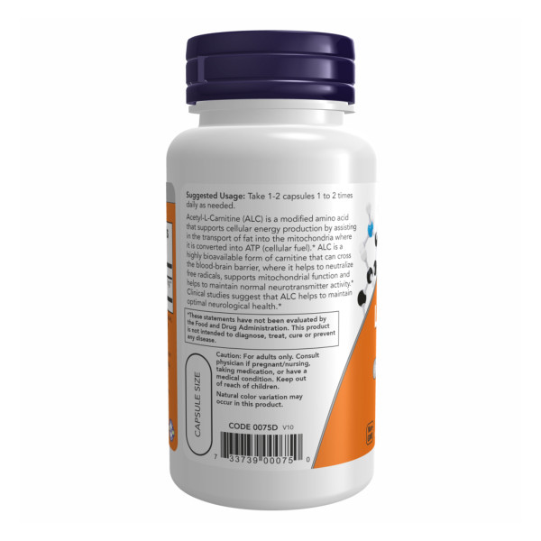 Ацетил L-карнітин 500 мг - 50 капсул      Acetyl L-Carnitine 500mg - 50 vcaps