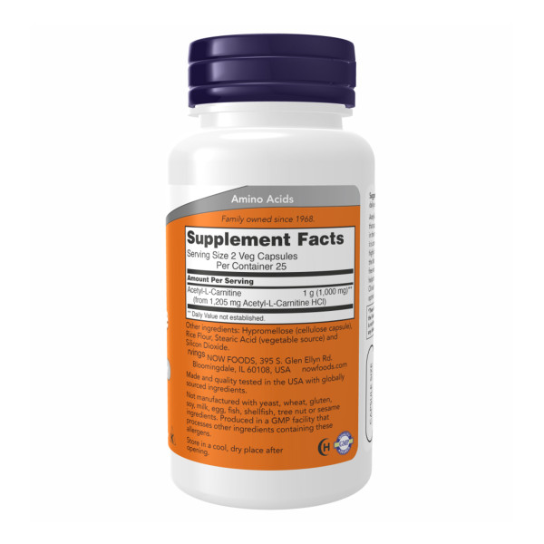 Ацетил L-карнітин 500 мг - 50 капсул      Acetyl L-Carnitine 500mg - 50 vcaps