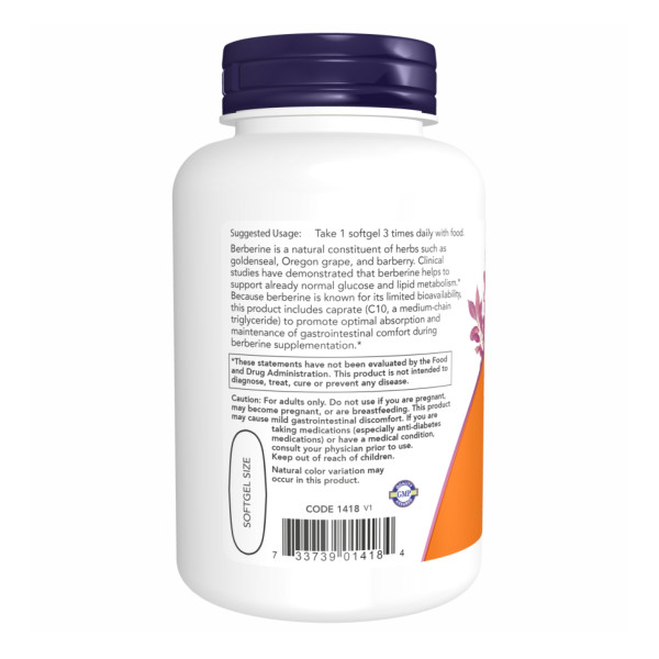 Підтримка глюкози з берберином - 90 капсул     Berberine Glucose Support - 90 sgels
