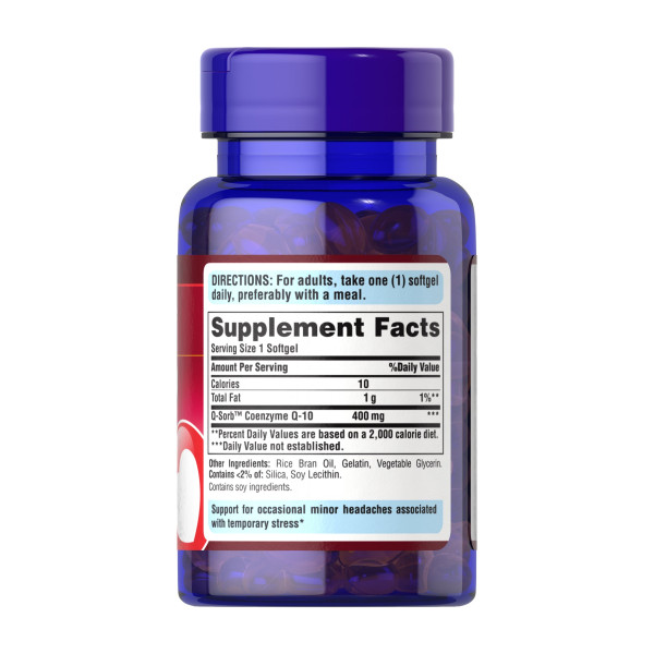    Q-SORB™ Co Q-10 400 мг - 30 м'яких капсул                Q-SORB™ Co Q-10 400mg - 30 softgels