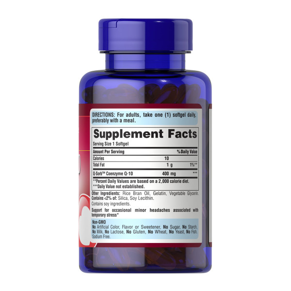 Q-SORB™ CO Q-10 400 mg - 60 Rapid Release Softgels  Q-SORB™ CO Q-10 400 mg - 60 Rapid Release Softgels