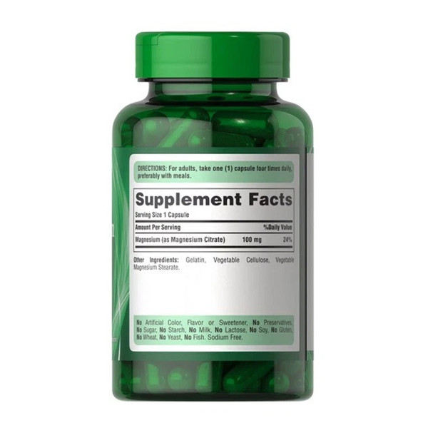 Magnesium Citrate 100mg - 100 caps  Magnesium Citrate 100mg - 100 caps