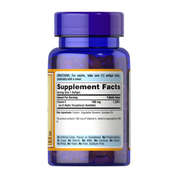 Vitamin E-400 IU - 50 softgels  Vitamin E-400 IU - 50 softgels