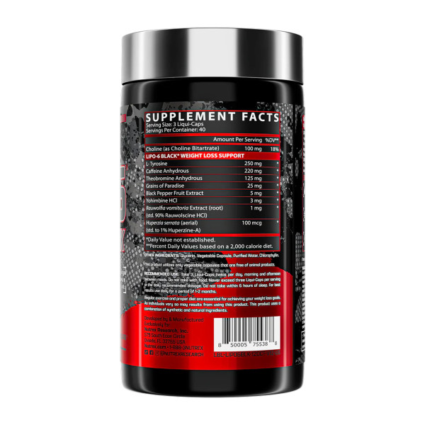 Lipo-6 Black Максимальна Потенція - 120 капсул      Lipo-6 Black Maximum Potency - 120 caps