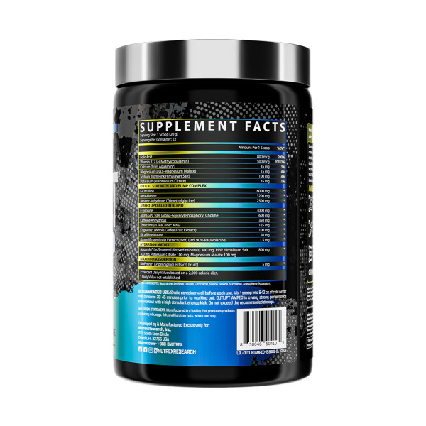 Лимонад Outlift Amped 449.1 г з чорницею      Outlift Amped 449.1g Blueberry Lemonade
