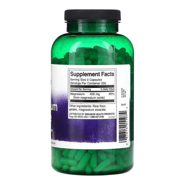 Magnesium Oxide 200mg - 500 caps  Magnesium Oxide 200mg - 500 caps