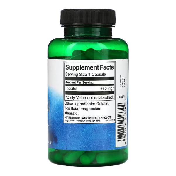 Inositol 650mg - 100 caps  Inositol 650mg - 100 caps
