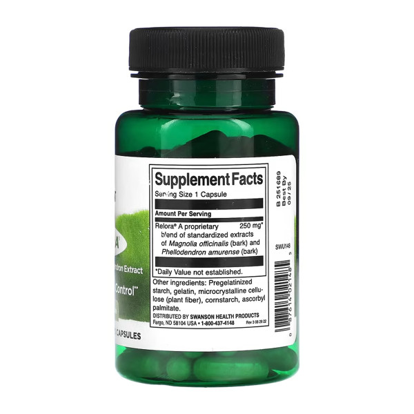 Relora 250mg - 90 caps  Relora 250mg - 90 caps