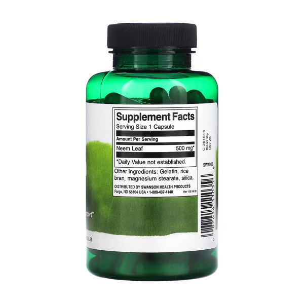 Neem Leaf 500 mg - 100 caps  Neem Leaf 500 mg - 100 caps