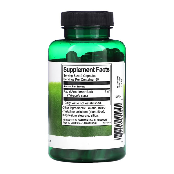 Pau d'Arco 500 mg - 100caps  Pau d'Arco 500 mg - 100caps