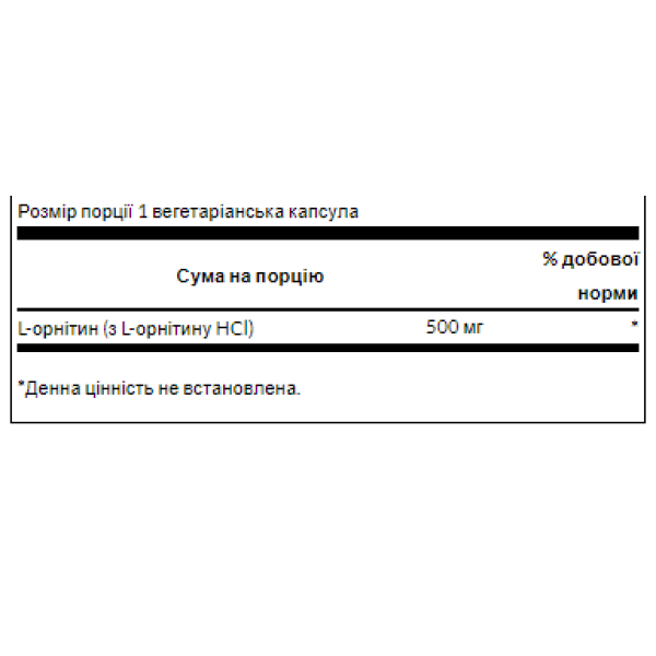 L-Ornithine 500mg - 60veg caps  L-Ornithine 500mg - 60veg caps