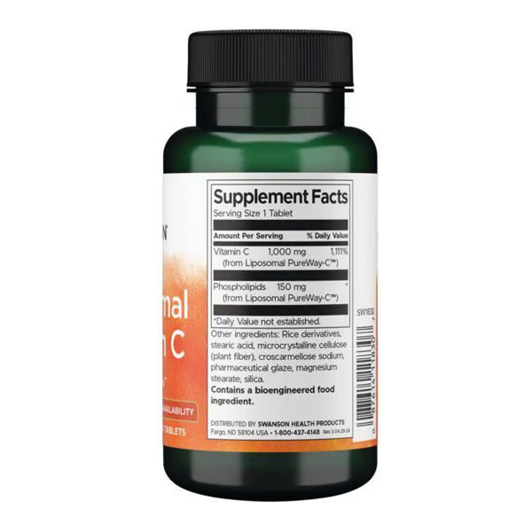 Liposomal Vitamin C - High Bioavailability 1000 mg - 60 tabs  Liposomal Vitamin C - High Bioavailability 1000 mg - 60 tabs