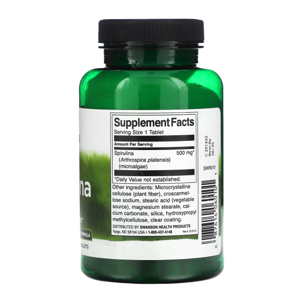 Spirulina 500mg - 180 tabs  Spirulina 500mg - 180 tabs