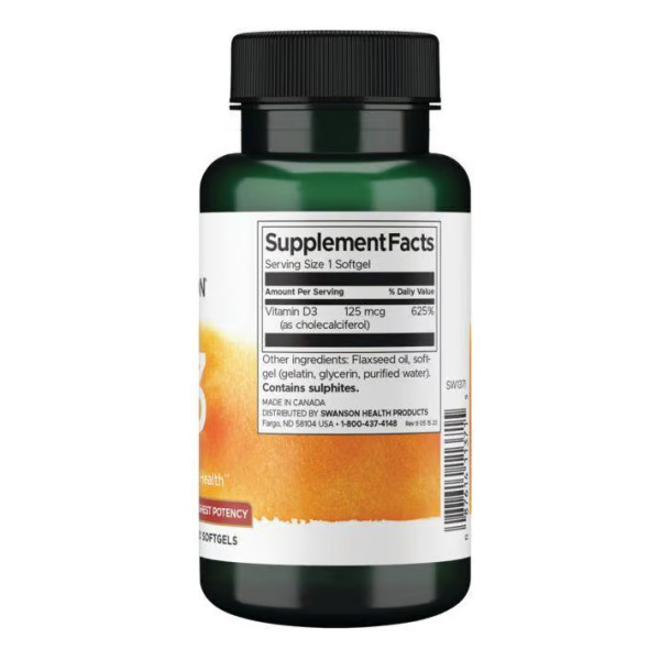 Vitamin D3 Highest Potency 5,000 IU (125 mcg) - 250 sgels  Vitamin D3 Highest Potency 5,000 IU (125 mcg) - 250 sgels