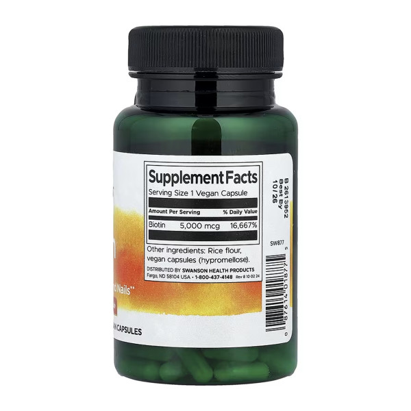 Biotin 5000mcg - 100 caps  Biotin 5000mcg - 100 caps