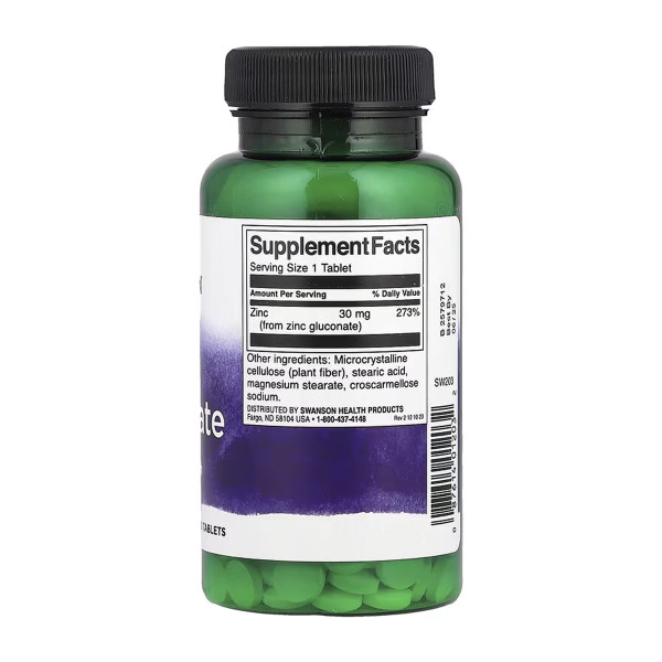 Zinc Gluconate 30 mg - 250 tabs  Zinc Gluconate 30 mg - 250 tabs