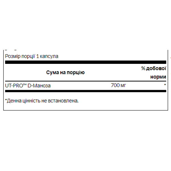 D-Mannose 700mg - 60caps (До 10.26)