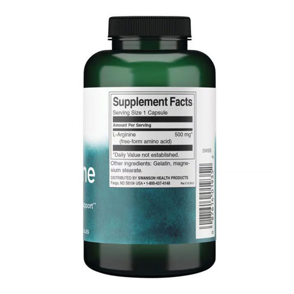 L-Arginine 500mg - 200 caps  L-Arginine 500mg - 200 caps