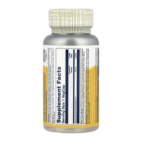 Vitamin B-1 100mg - 100 vcaps  Vitamin B-1 100mg - 100 vcaps