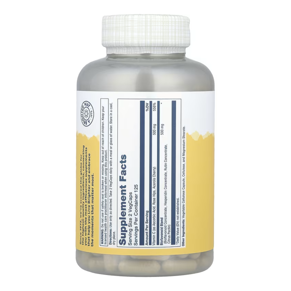 Vitamin C & Bioflavonoids 1:1 500mg - 250 vcaps  Vitamin C & Bioflavonoids 1:1 500mg - 250 vcaps