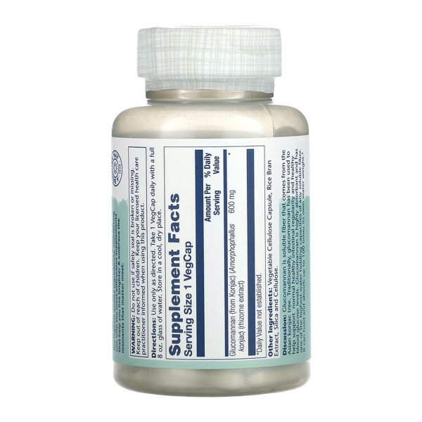 Glucomannan Rhizome Extract 600mg - 100 vcaps  Glucomannan Rhizome Extract 600mg - 100 vcaps