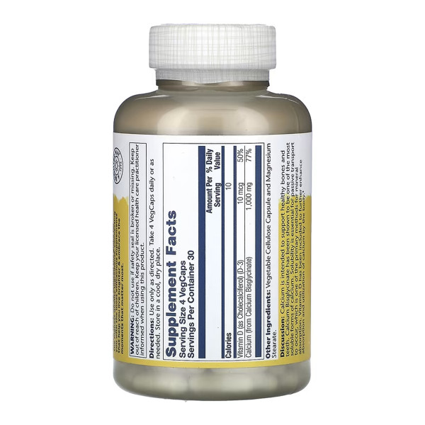 Calcium Bisglycinate with Vitamin D-3 1000mg - 120 vcaps  Calcium Bisglycinate with Vitamin D-3 1000mg - 120 vcaps