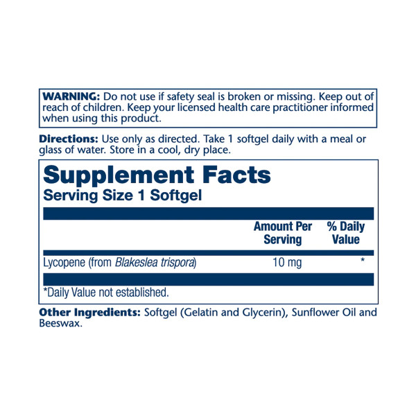 Lycopene 10mg - 60 vcaps  Lycopene 10mg - 60 vcaps
