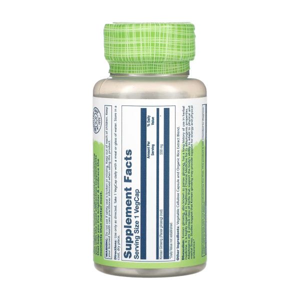 Korean Ginseng Root 550mg - 50 vcaps  Korean Ginseng Root 550mg - 50 vcaps