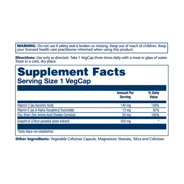 Grapefruit Seed Extract 250mg - 60 vcaps  Grapefruit Seed Extract 250mg - 60 vcaps