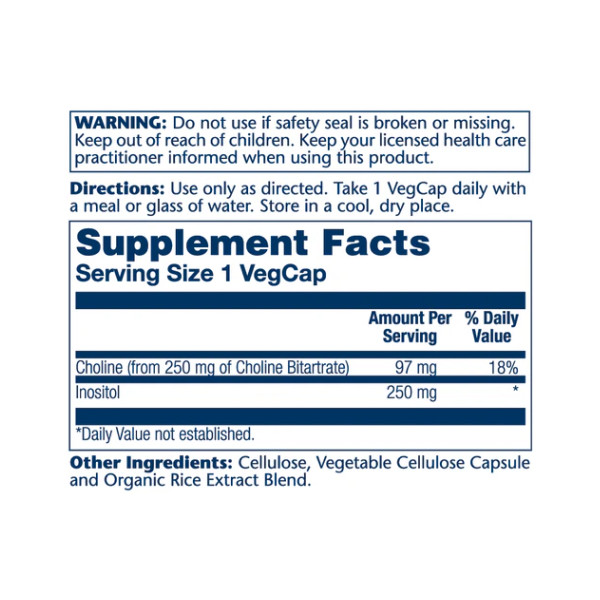 Choline & Inositol - 100 vcaps  Choline & Inositol - 100 vcaps