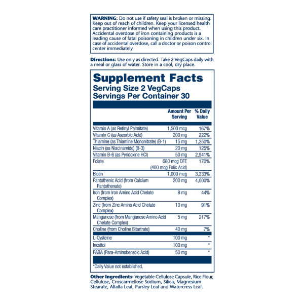 Hair Nutrients - 60 vcaps  Hair Nutrients - 60 vcaps