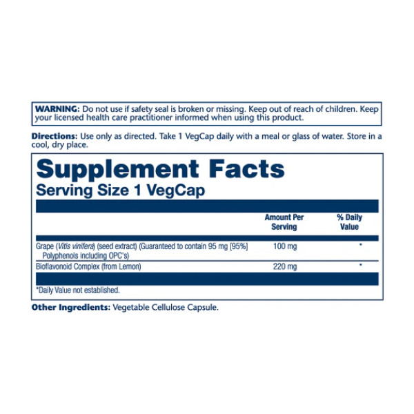 Grape Seed Extract 100mg - 60 vcaps  Grape Seed Extract 100mg - 60 vcaps